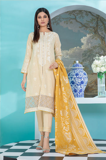 Bonanza Satrangi Uajs223p09 Beige Bunai Jacquard 2022 Online Shopping
